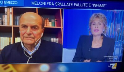 pier luigi bersani meloni infami caccia talpa giudice consulta