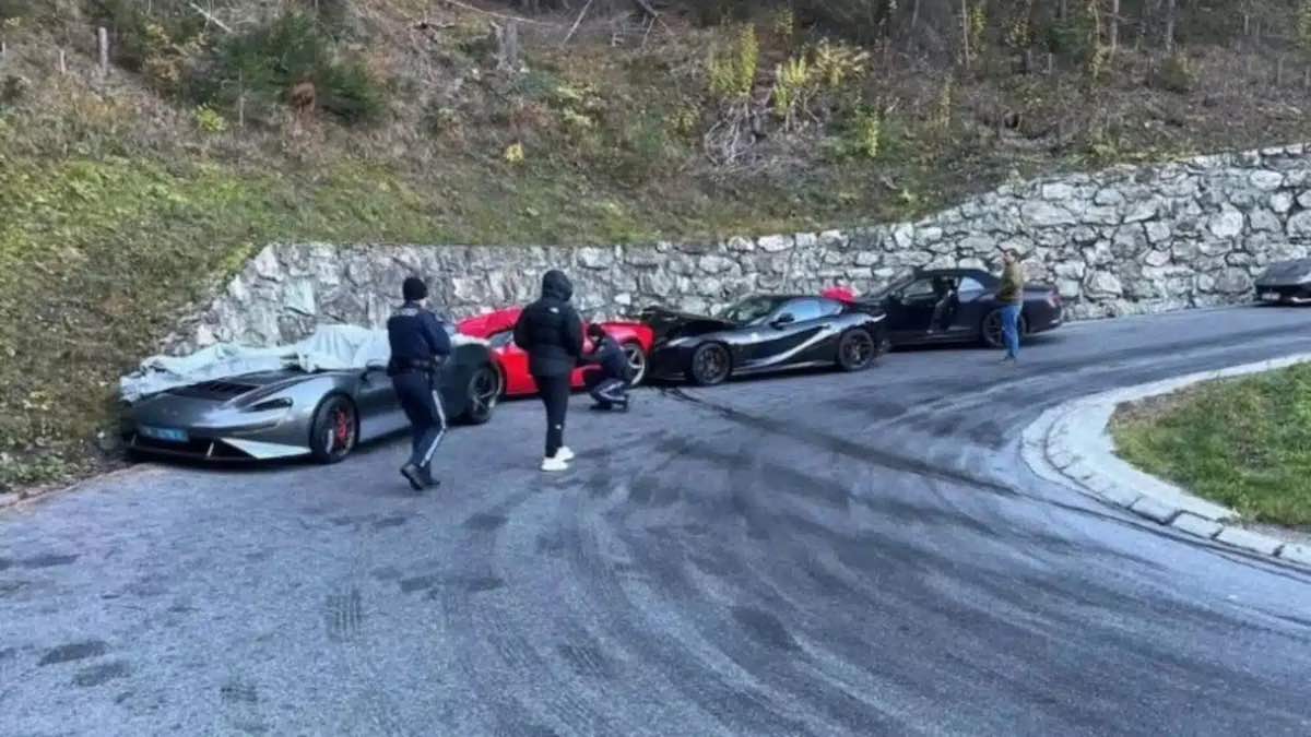 tamponamento ferrari bentley mclaren austria incidente