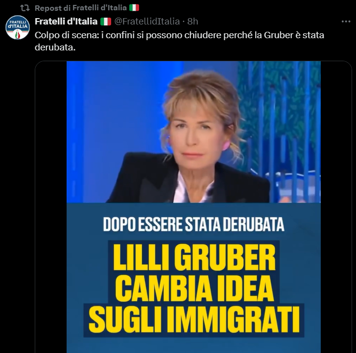 Lilli Gruber Fratelli d'Italia