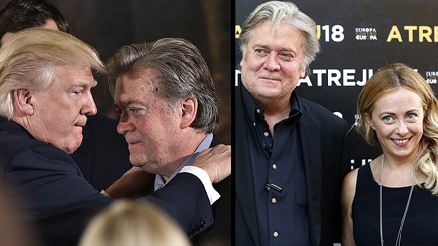 steve bannon donald trump giorgia meloni