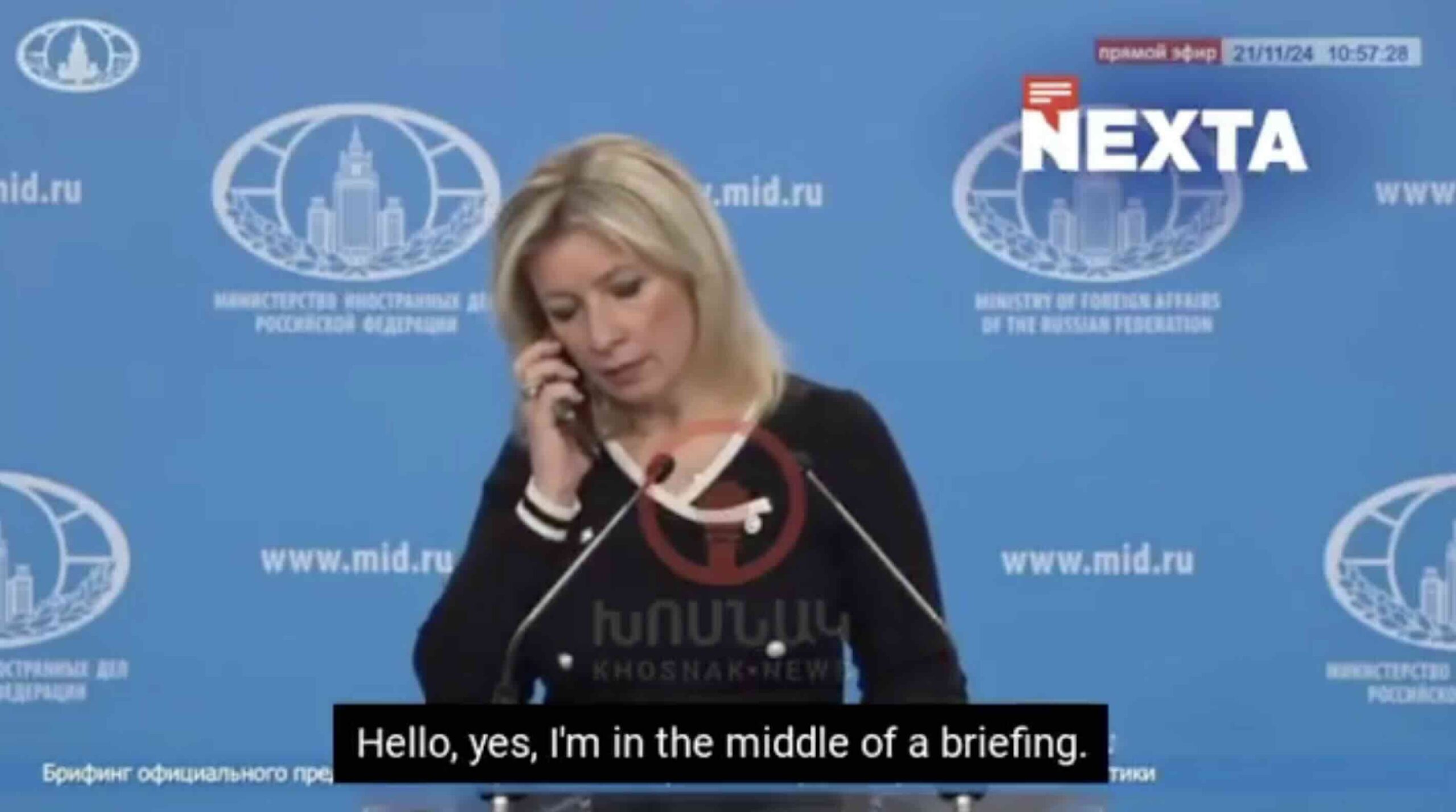 maria zakharova conferenza stampa