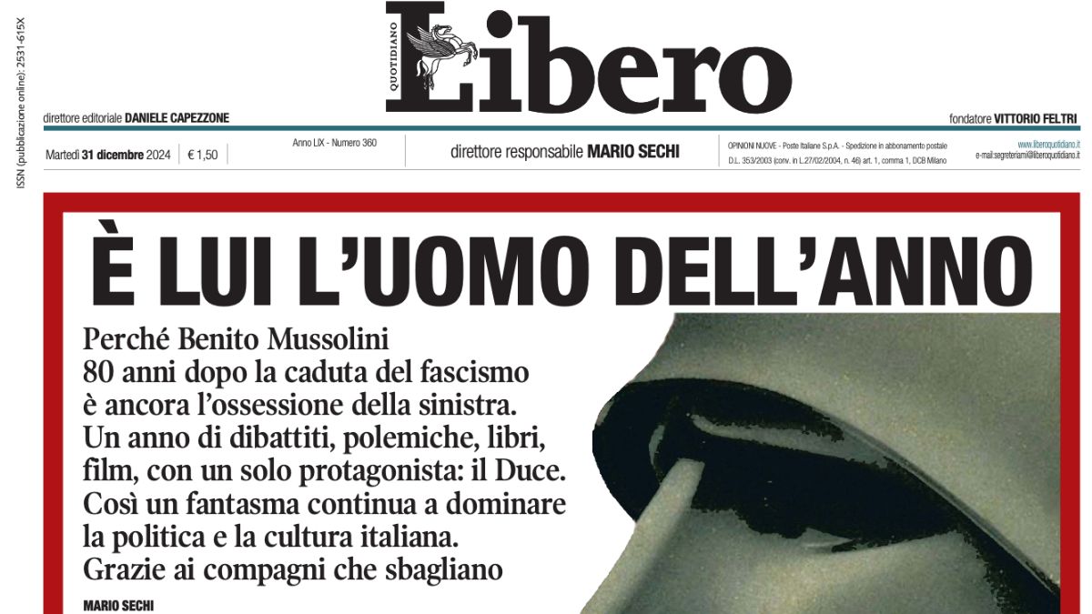 libero mussolini uomo anno 2024 copertina