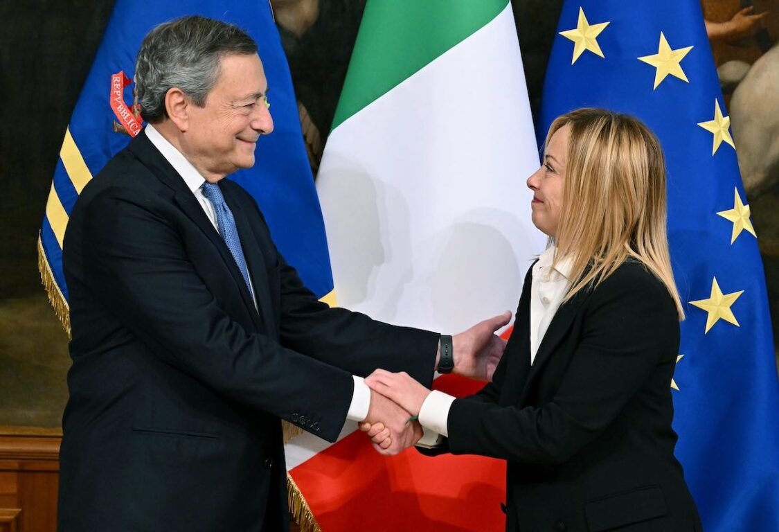 giorgia meloni mario draghi palazzo chigi