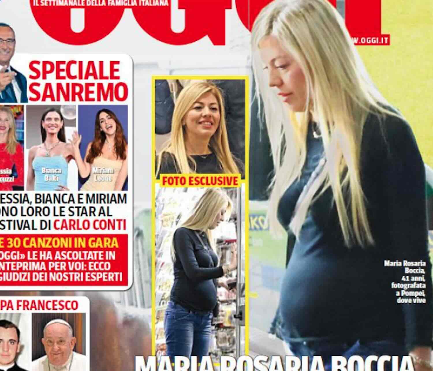 Maria Rosaria Boccia incinta, copertina Oggi