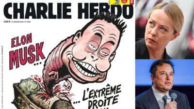 charlie hebdo vignetta meloni musk