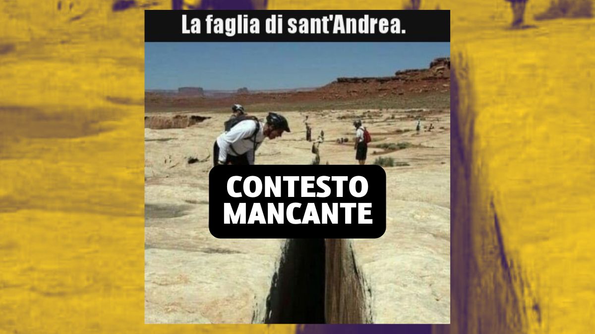 Questa foto non raffigura la faglia di San Andreas