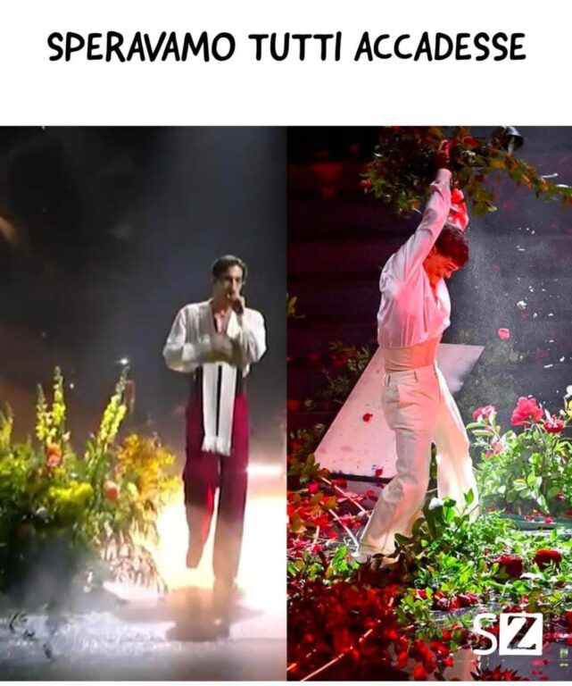 sanremo 2025 migliori meme seconda serata Damiano David Blanco Fiori