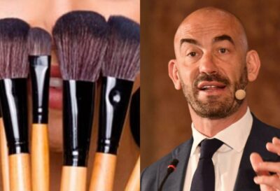 Matteo Bassetti e i pennelli del trucco