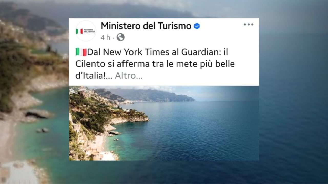 Gaffe ministero turimo sul Cilento