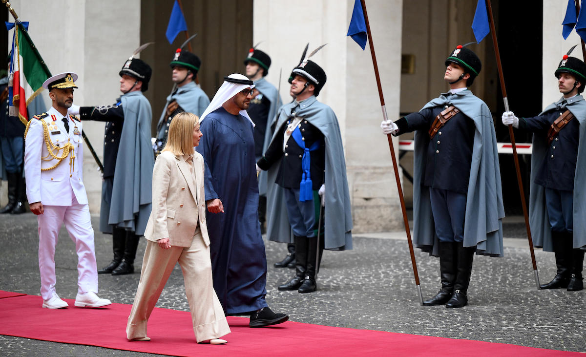 Giorgia Meloni e Mohammed bin Zayed