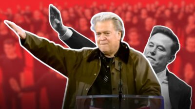 steve bannon musk saluto romano nazista accusato