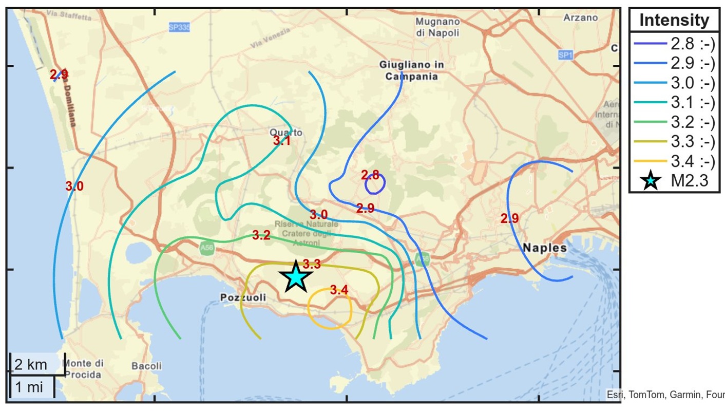 terremoto campi flegrei 17 febbraio