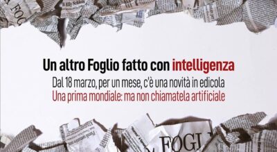 foglio intelligenza artificiale giornale