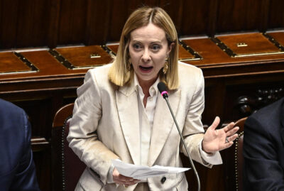 giorgia meloni interviene a Montecitorio