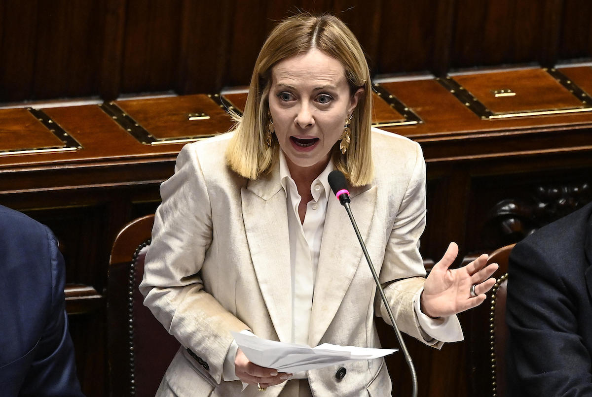 giorgia meloni interviene a Montecitorio