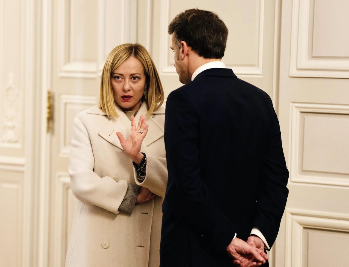 Giorgia Meloni ed Emmanuel Macron