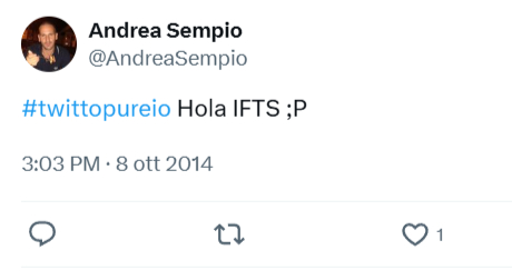 twitter andrea sempio ifts corso