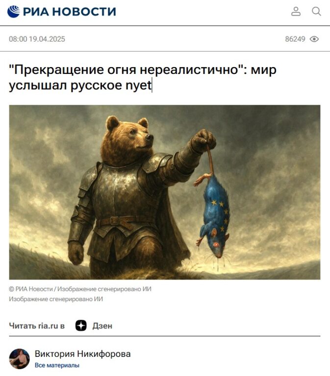 Nikiforova orso ratto propaganda russa