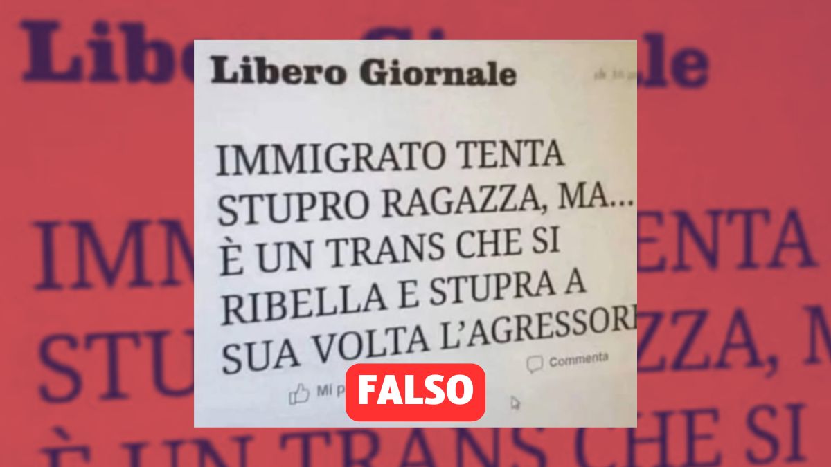 la bufala dell immigrato stupratore che finisce violentato da un trans da Open.online la bufala dell immigrato stupratore che finisce violentato da un trans