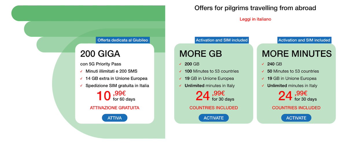 offerta smartphone pellegrini giubileo