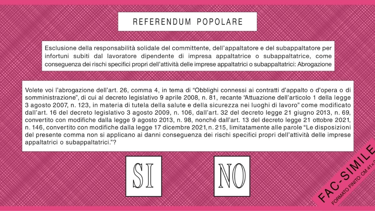 Referendum Quesito 3 contratto a tempo indeterminato
