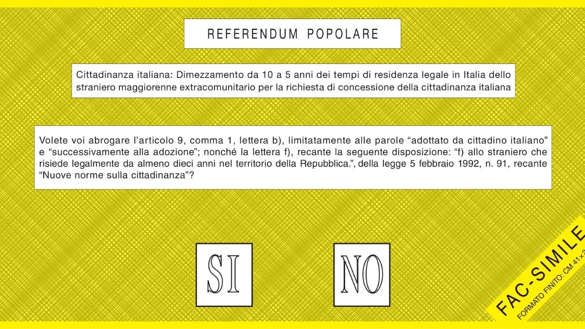 Referendum Quesito 5 cittadinanza italian