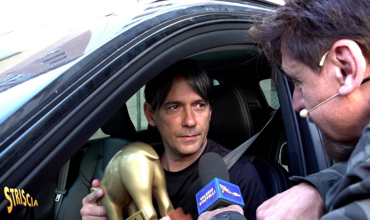 simone inzaghi tapiro d'oro striscia notizia scudetto champions