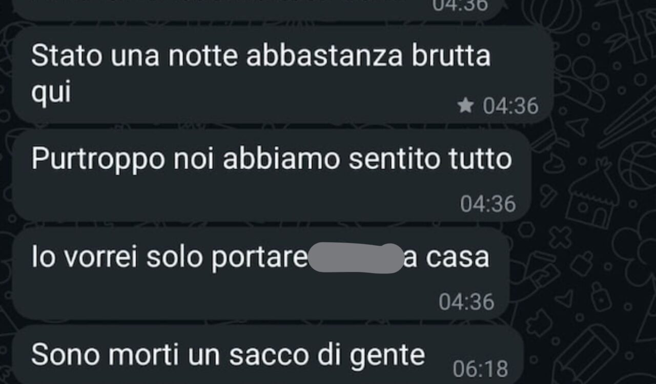Messaggio whatsapp moglie bloccata medico teheran