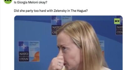 giorgia meloni video rt zelensky festa