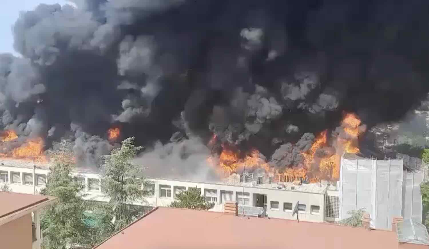 Incendio Università Tuscia