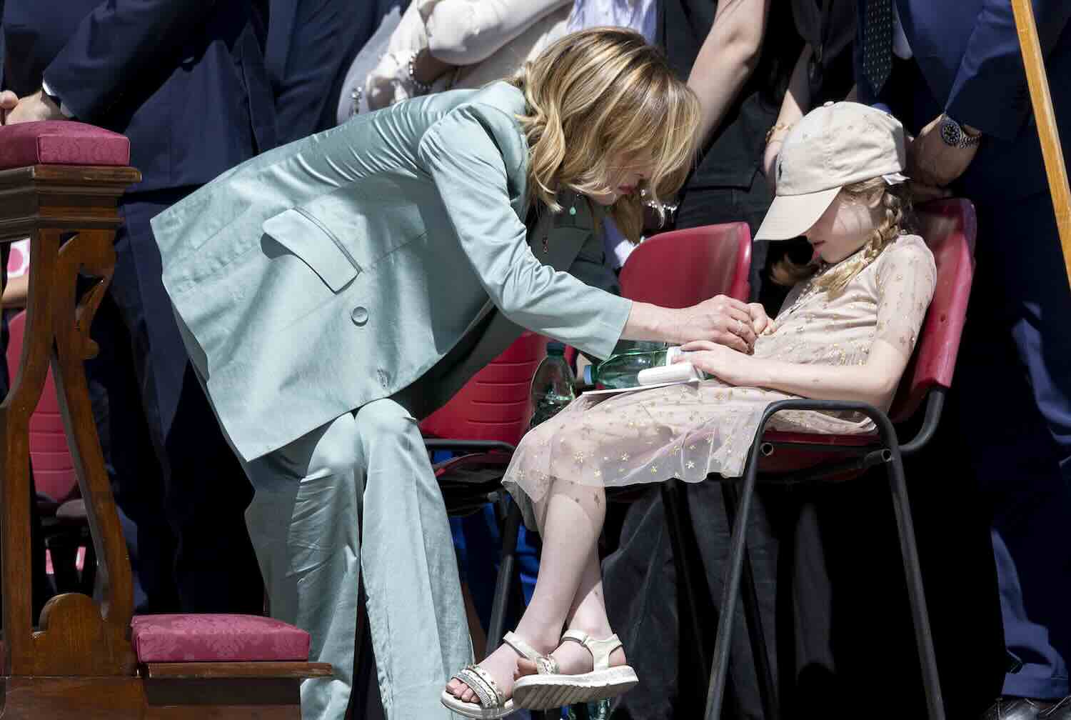 Giorgia Meloni con la figlia Ginevra