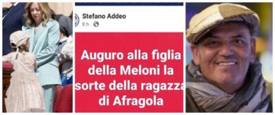 stefano addeo minacce figlia meloni suicidio lavanda gastrica