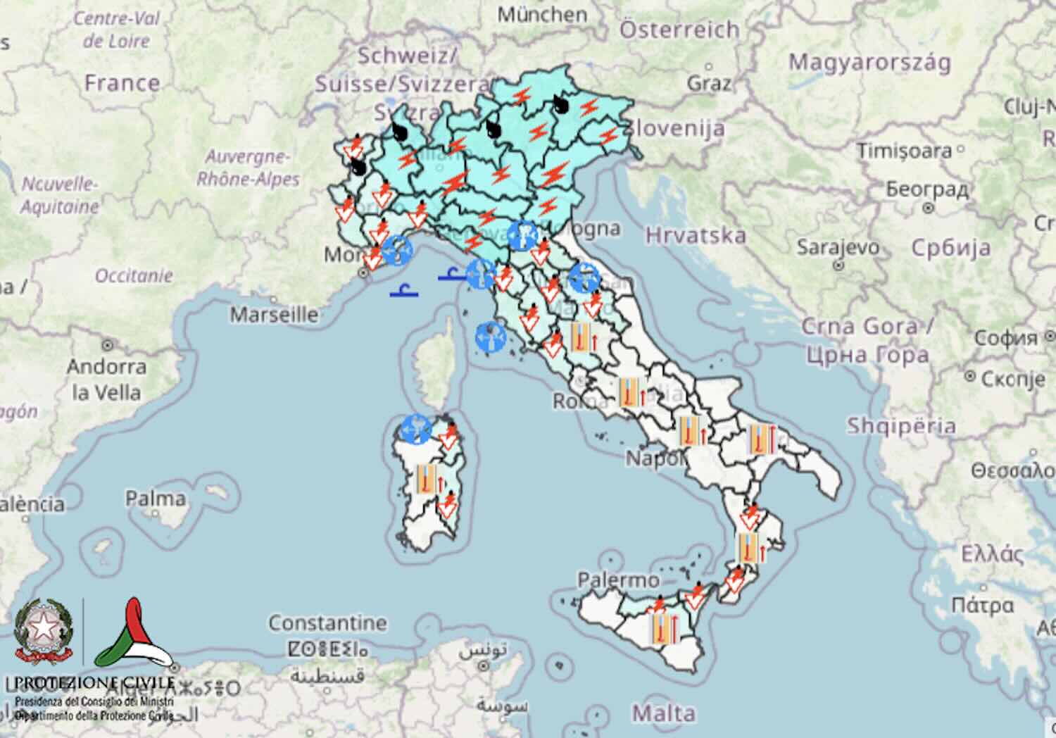 Allerta meteo 6 luglio