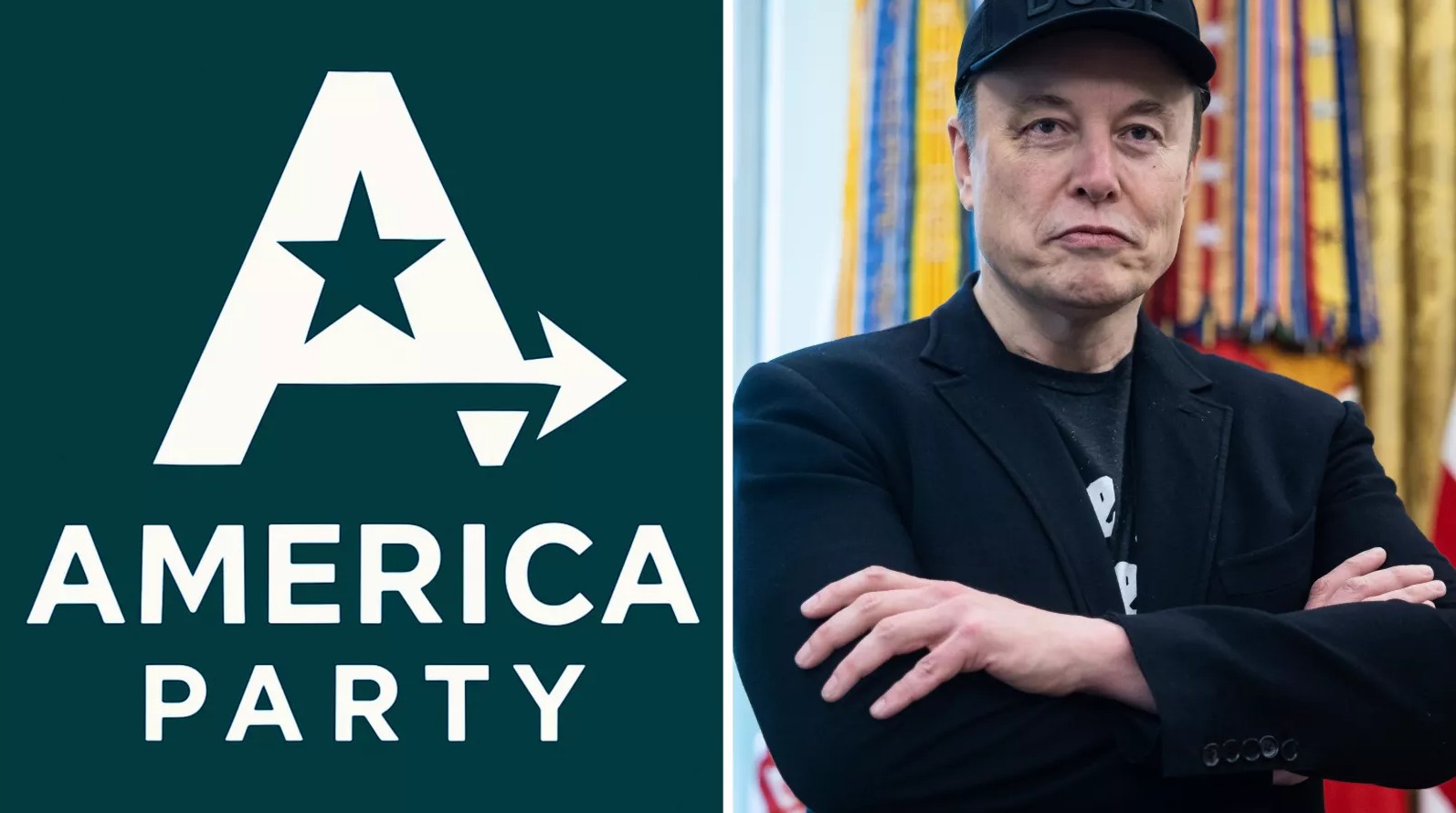 america party elon musk logo