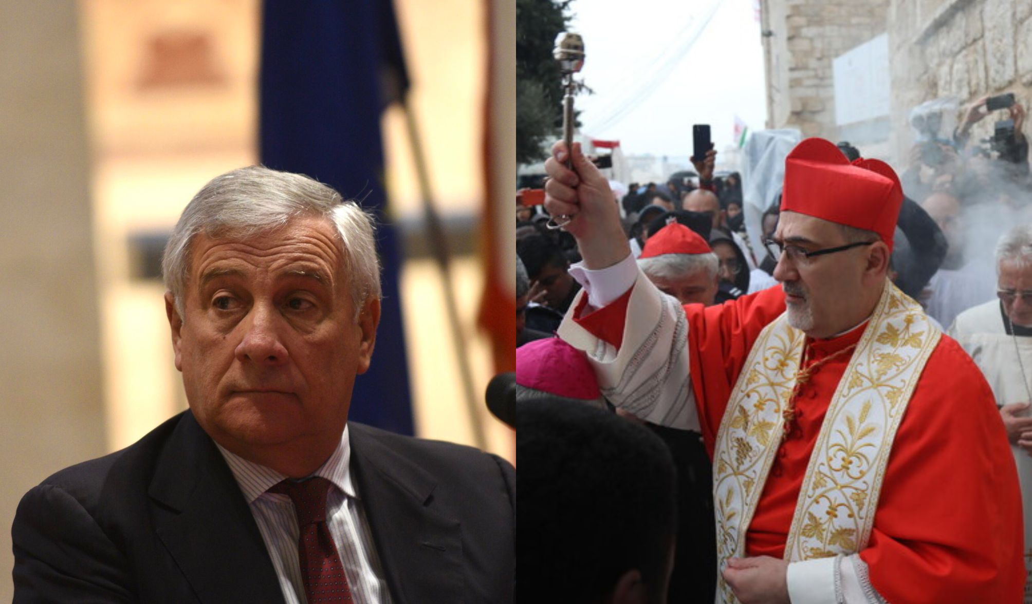https://static.open.online/wp-content/uploads/2025/07/antonio-tajani-gaza-pizzaballa.jpg