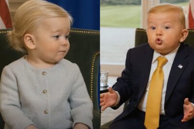 Incontro baby trump von der Leyen ai