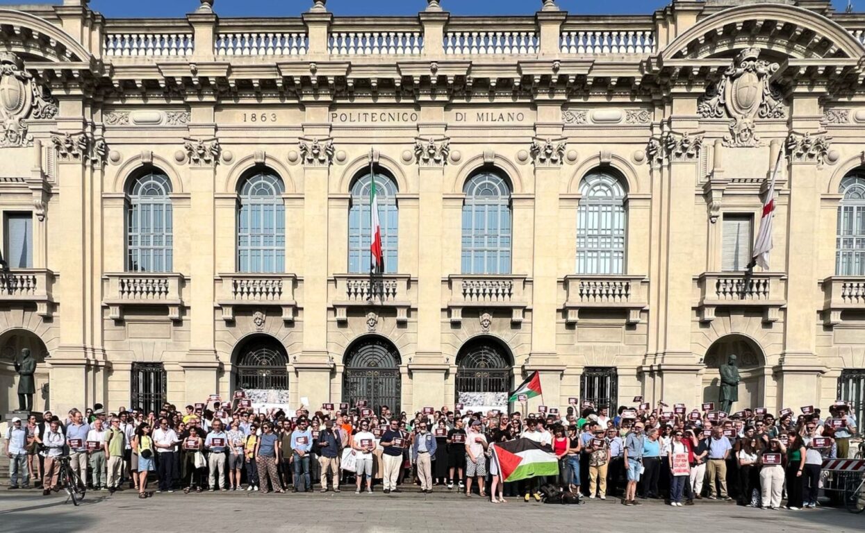 politecnico milano protesta docenti gaza