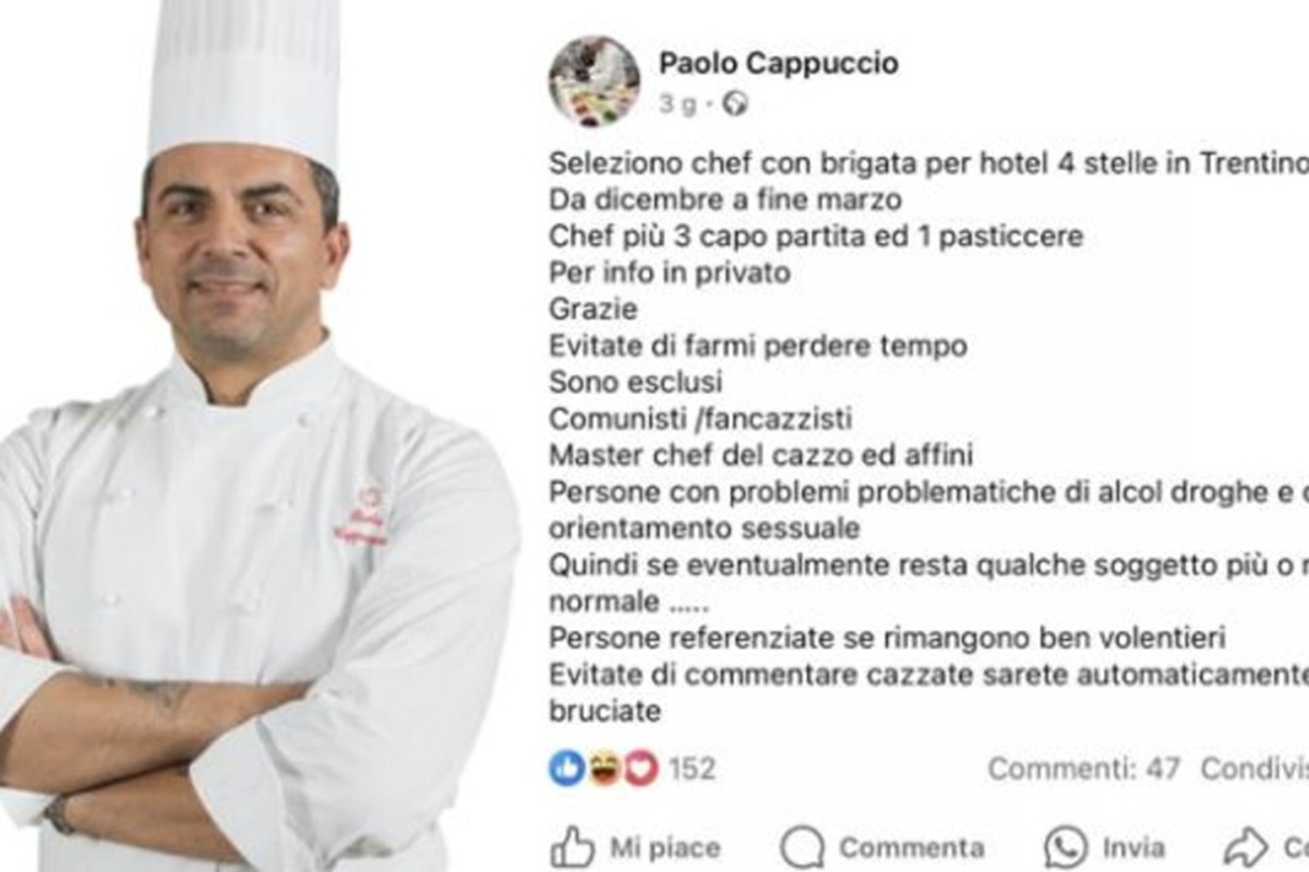 paolo cappuccio chef dipendenti comunisti gay