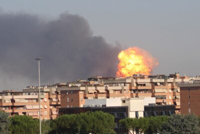 roma esplosione distributore
