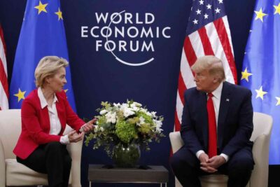 Ursula Von del Leyen e Donald Trump