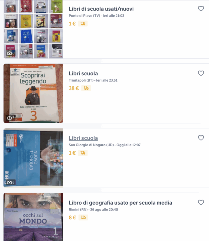 libri usati scuola