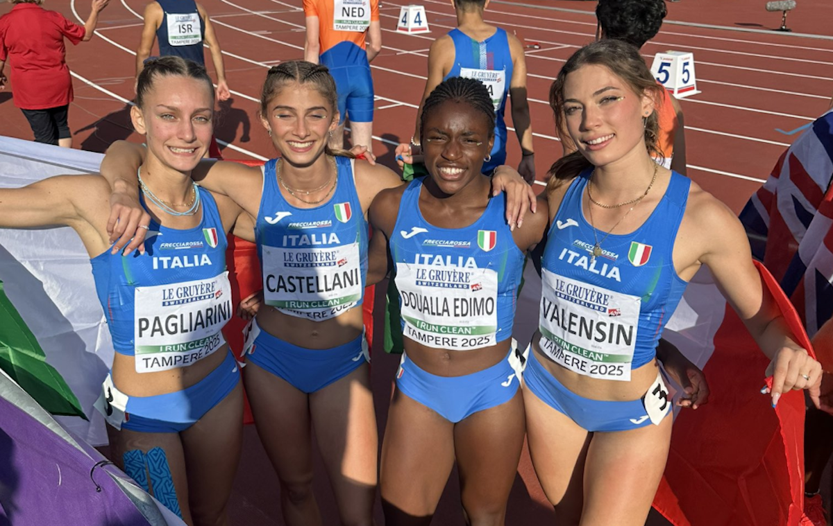 Italia d'oro anche nella staffetta femminile 4x100 agli Europei Under-20