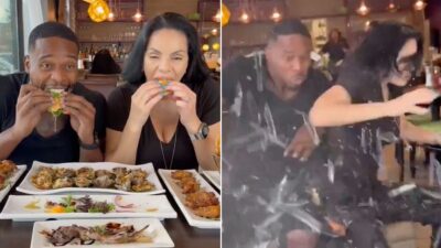 influencer cibo incidente suv ristorante video