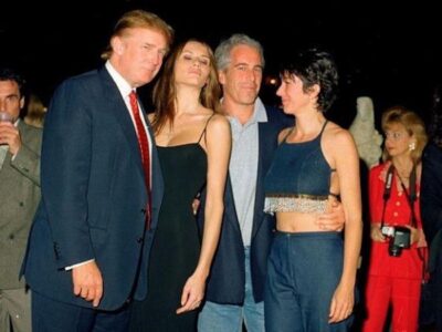 Maxwell con Epstein, Trump e Melania