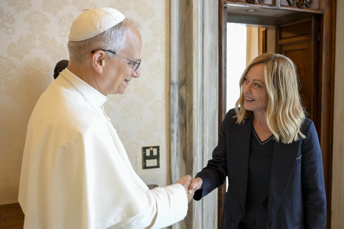 papa leone giorgia meloni