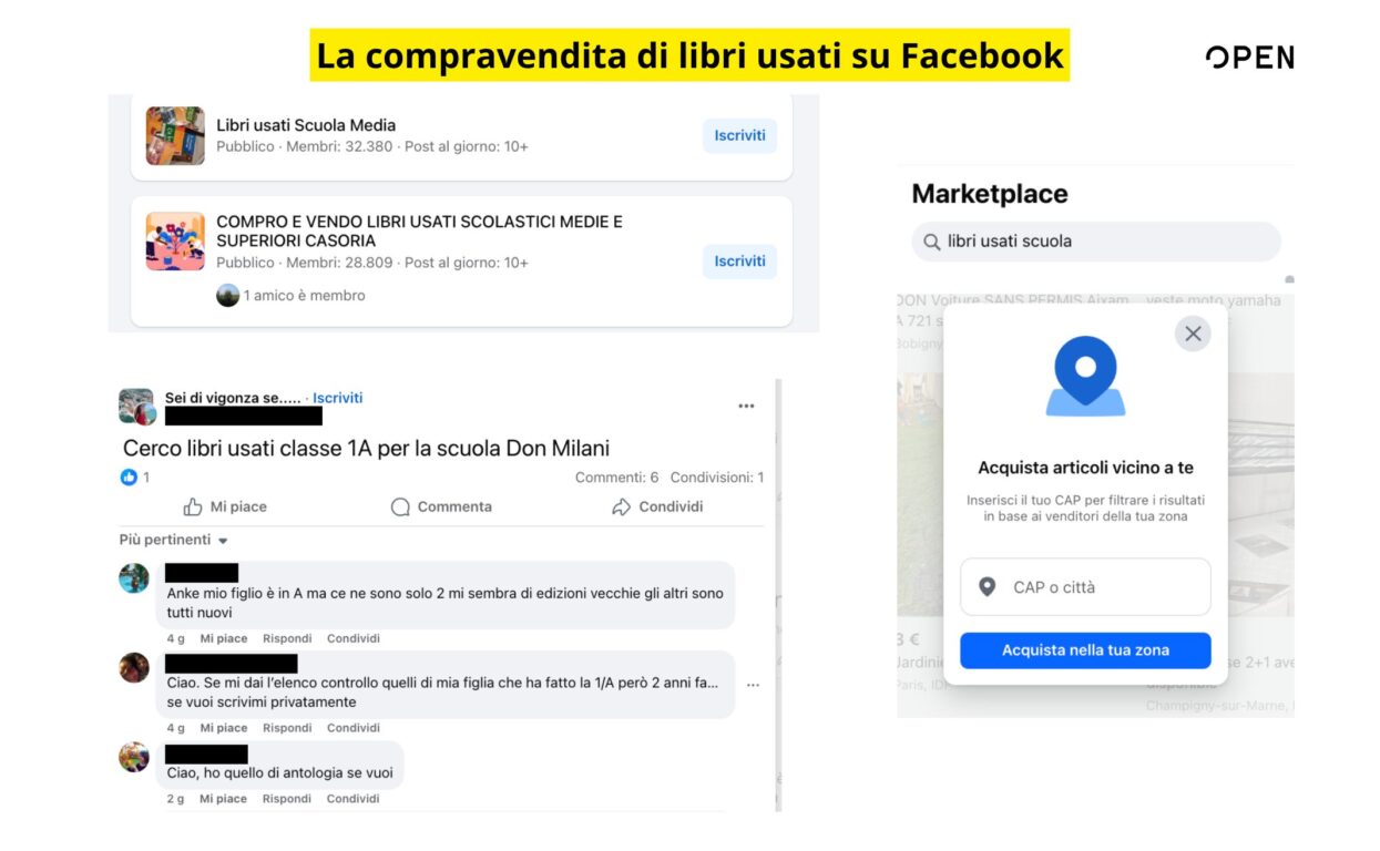 vendita libri usati scuola gruppi facebook