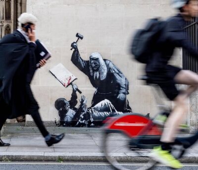 Royal Courts of Justice London banksy