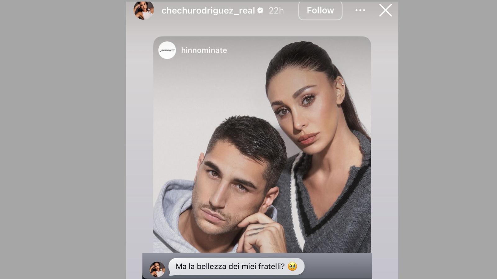 Foto di Belen e fratello commentata da sorella Cecilia