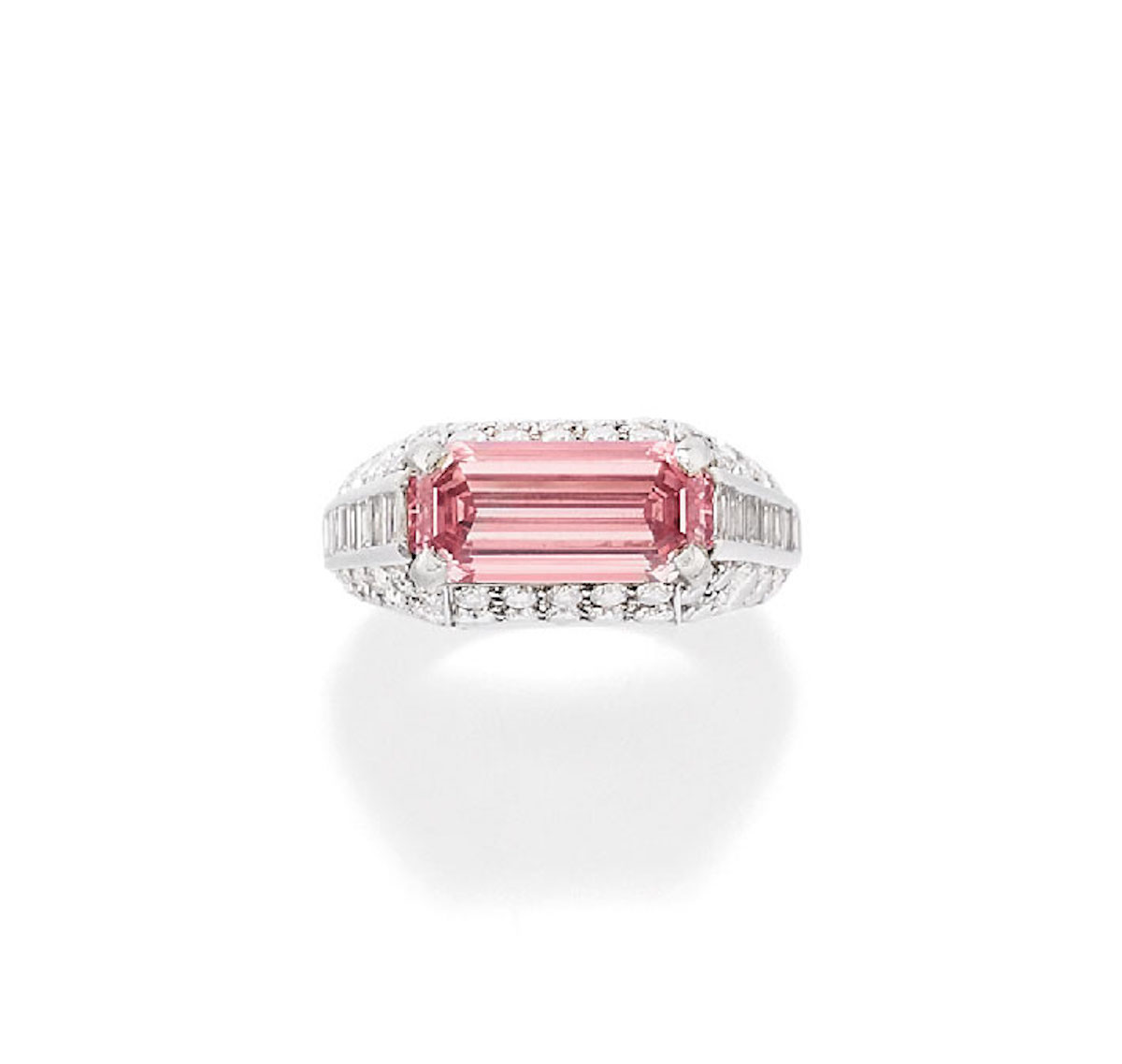 anello trombino bulgari diamante rosa