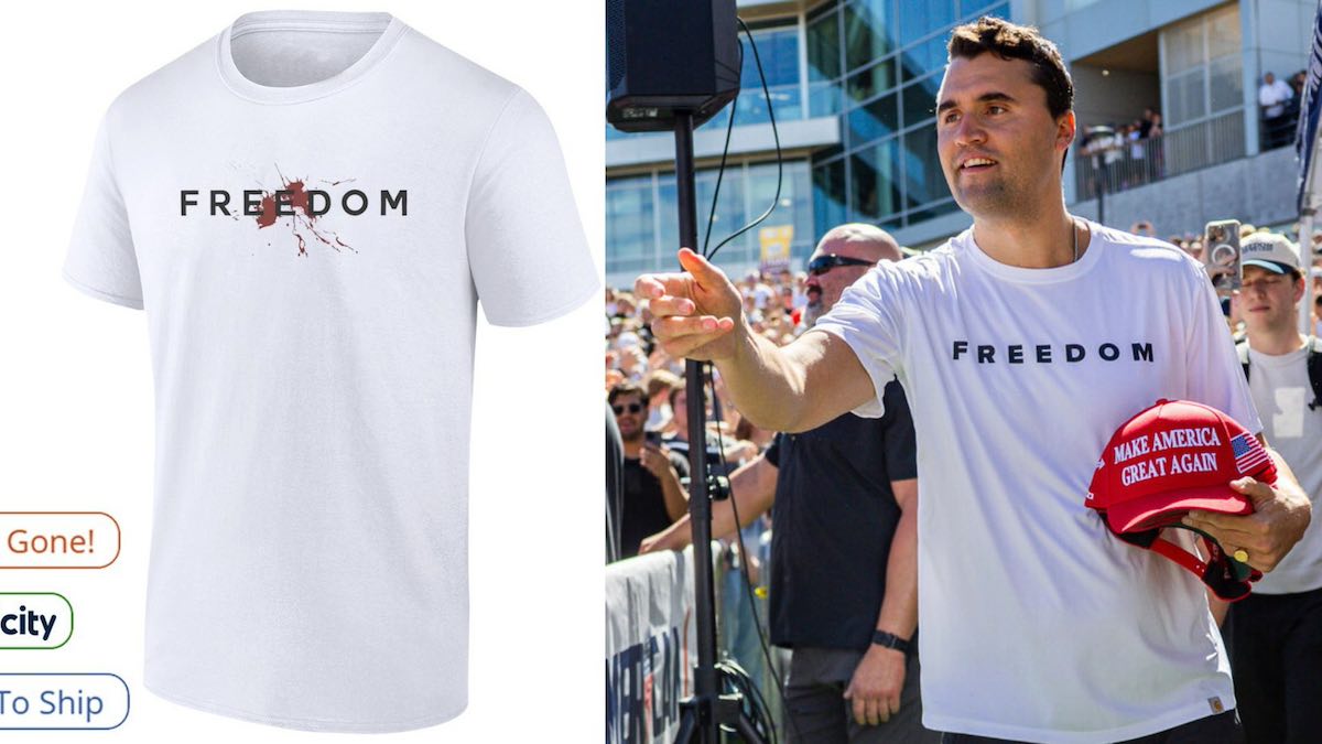 charlie kirk maglietta freedom